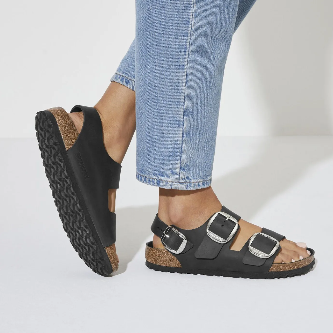 Birkenstock Multi-Strap Sandals<Milano Big Buckle Black