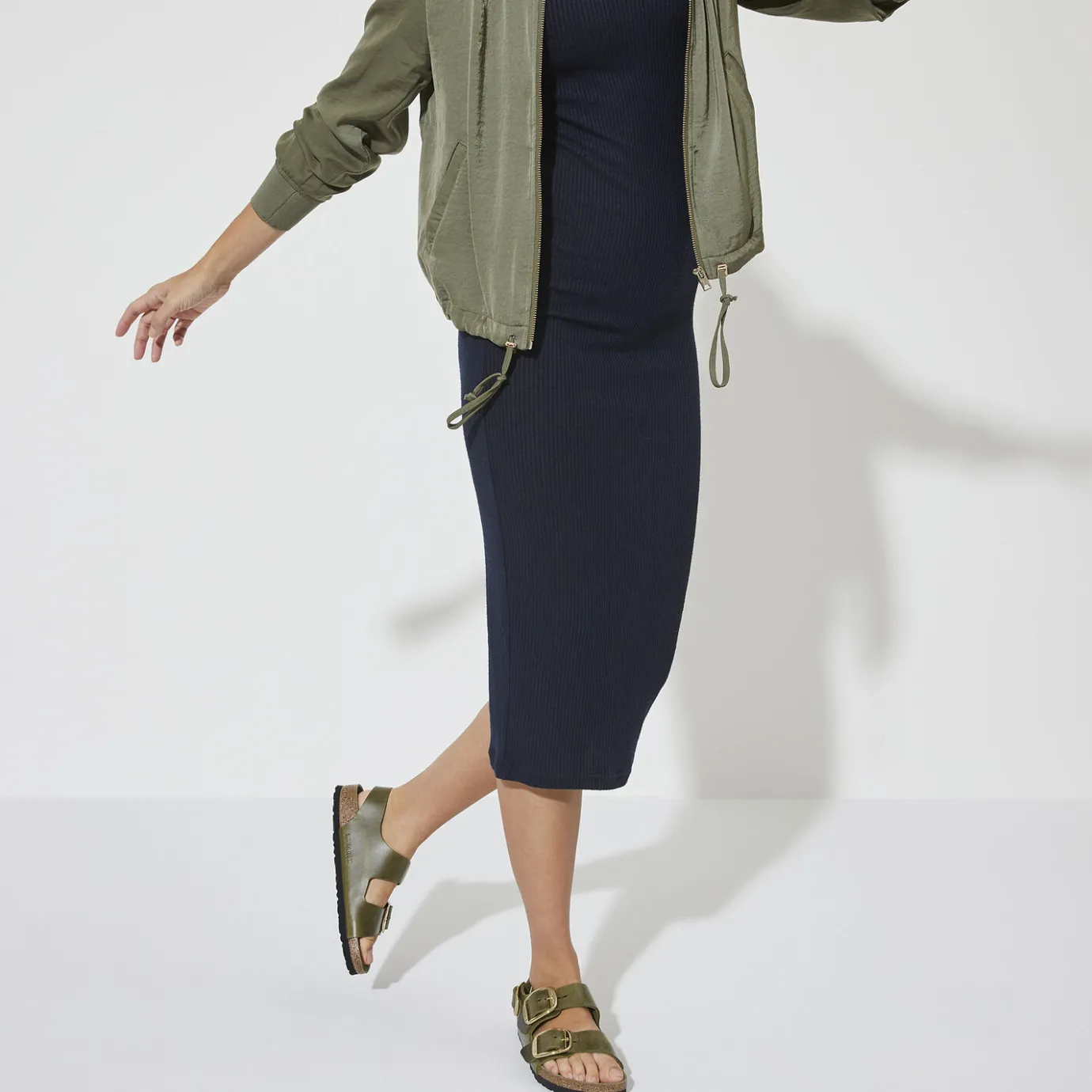 Birkenstock Multi-Strap Sandals<Milano Big Buckle Olive Green