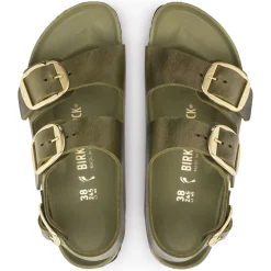Birkenstock Multi-Strap Sandals<Milano Big Buckle Olive Green