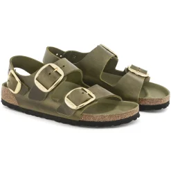 Birkenstock Multi-Strap Sandals<Milano Big Buckle Olive Green