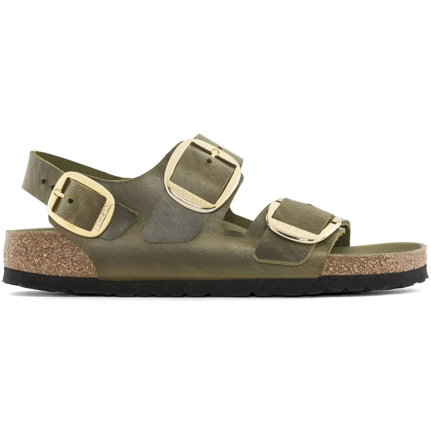 Birkenstock Multi-Strap Sandals<Milano Big Buckle Olive Green