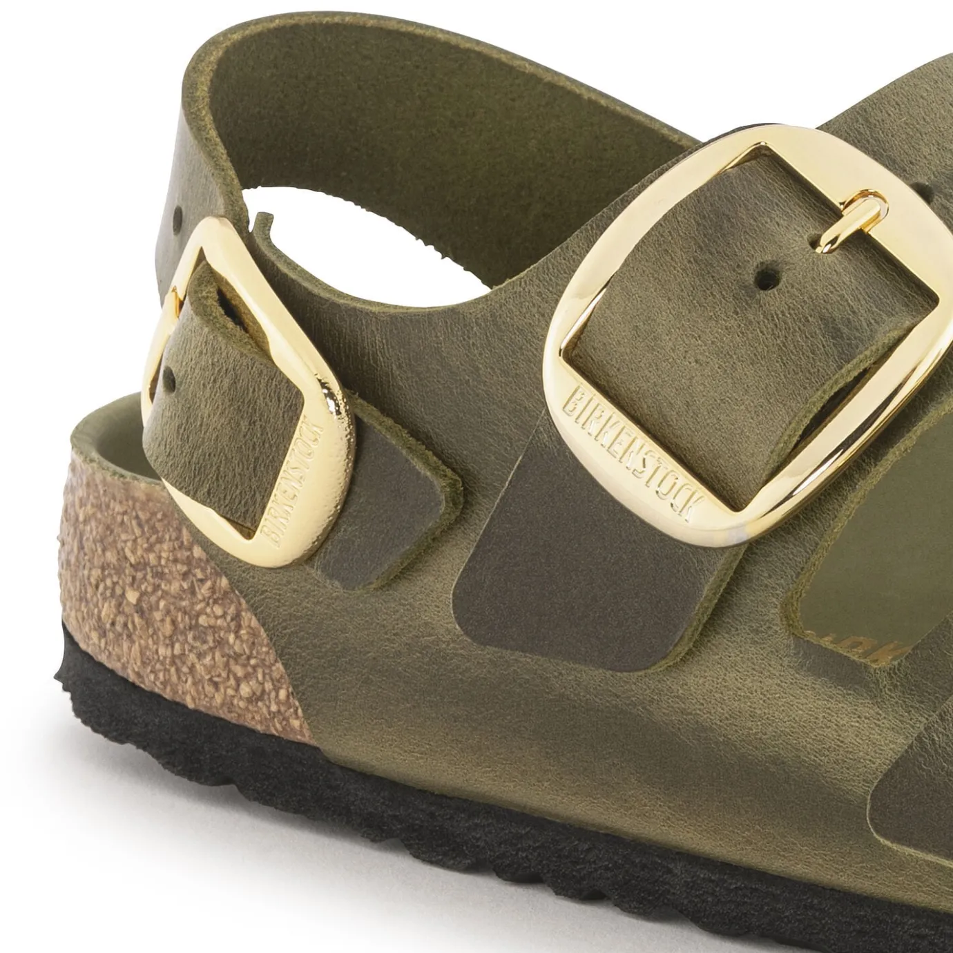 Birkenstock Multi-Strap Sandals<Milano Big Buckle Olive Green