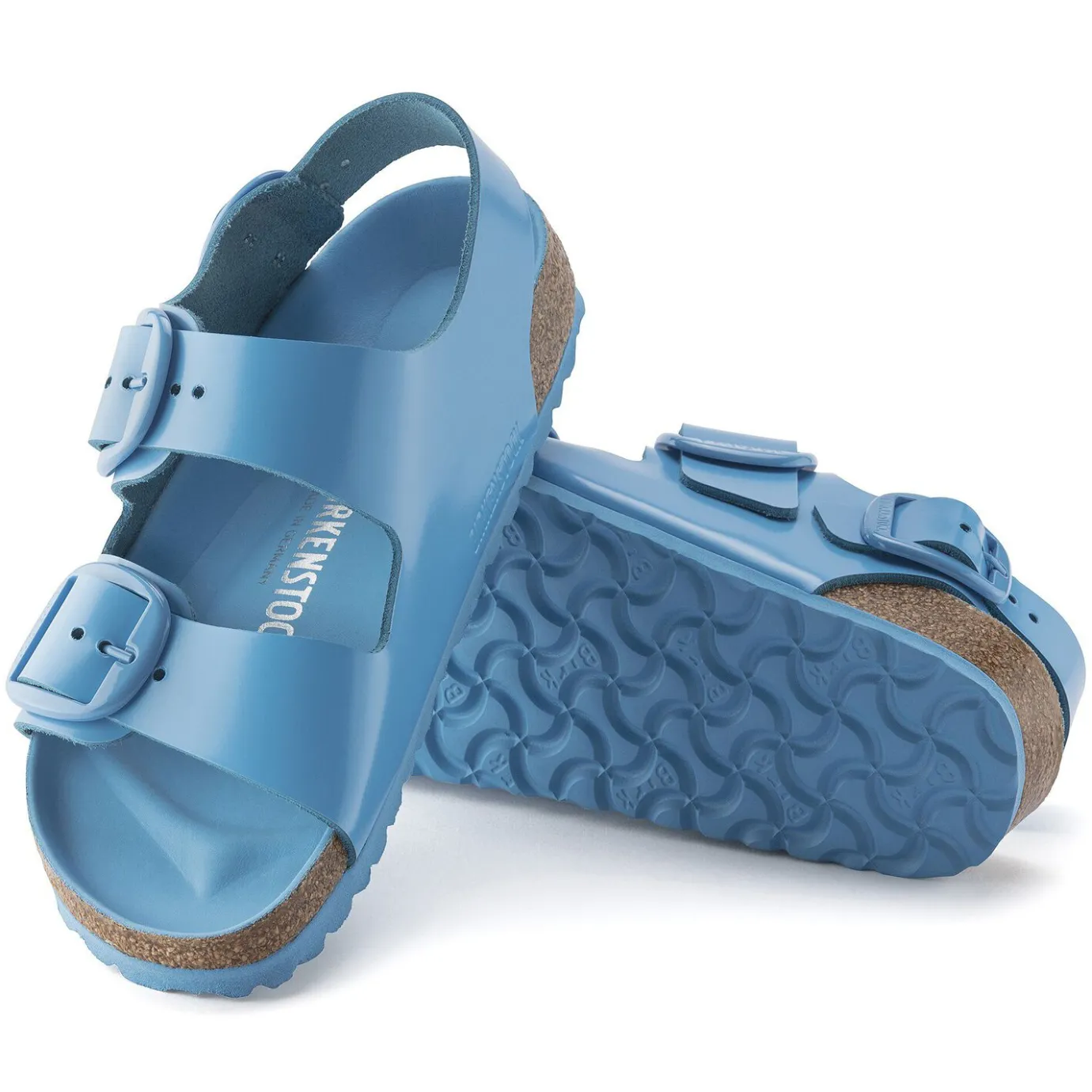 Birkenstock Multi-Strap Sandals<Milano Big Buckle High Shine Sky Blue