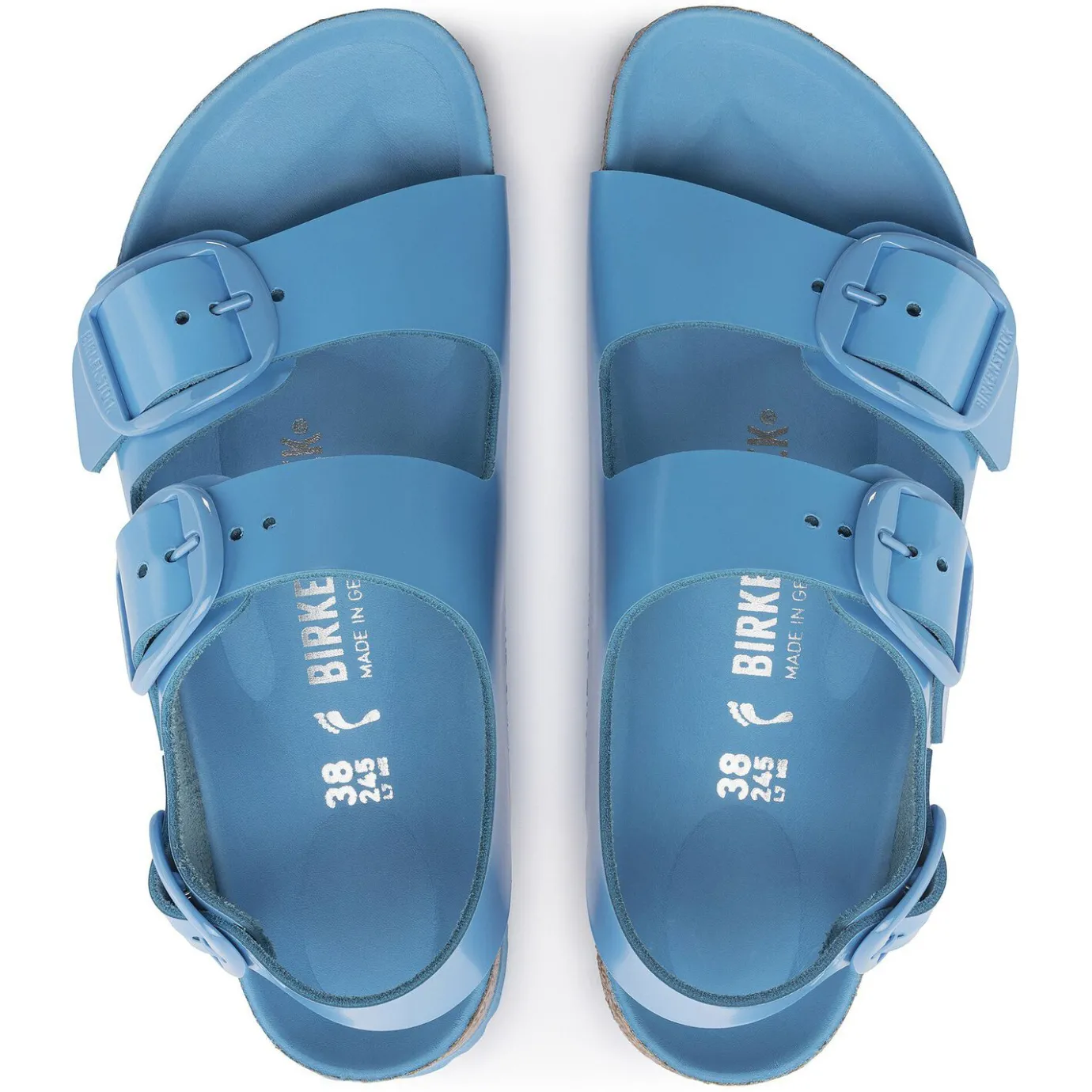 Birkenstock Multi-Strap Sandals<Milano Big Buckle High Shine Sky Blue