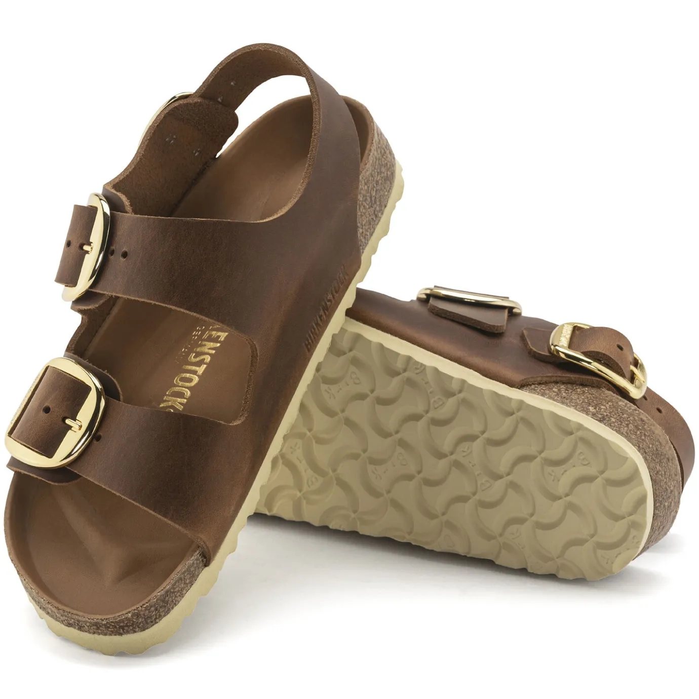 Birkenstock Multi-Strap Sandals<Milano Big Buckle Cognac