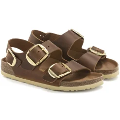 Birkenstock Multi-Strap Sandals<Milano Big Buckle Cognac