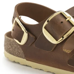 Birkenstock Multi-Strap Sandals<Milano Big Buckle Cognac