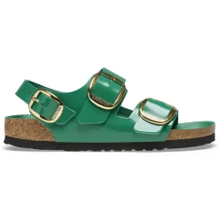 Birkenstock Ankle-Strap Sandals<Milano Big Buckle High-Shine Digital Green