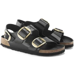 Birkenstock Multi-Strap Sandals<Milano Big Buckle High Shine Black