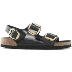 Birkenstock Multi-Strap Sandals<Milano Big Buckle High Shine Black