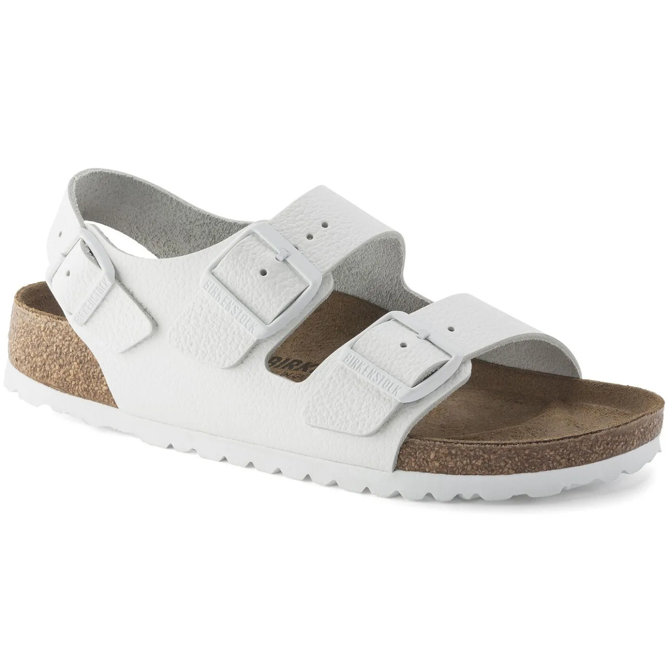 Birkenstock Ankle-Strap Sandals<Milano Bs White