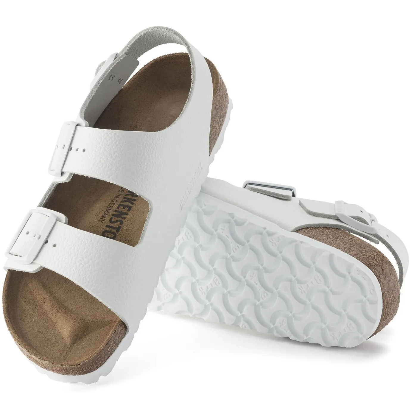 Birkenstock Ankle-Strap Sandals<Milano Bs White