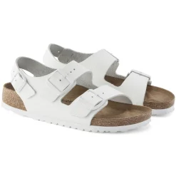 Birkenstock Ankle-Strap Sandals<Milano Bs White
