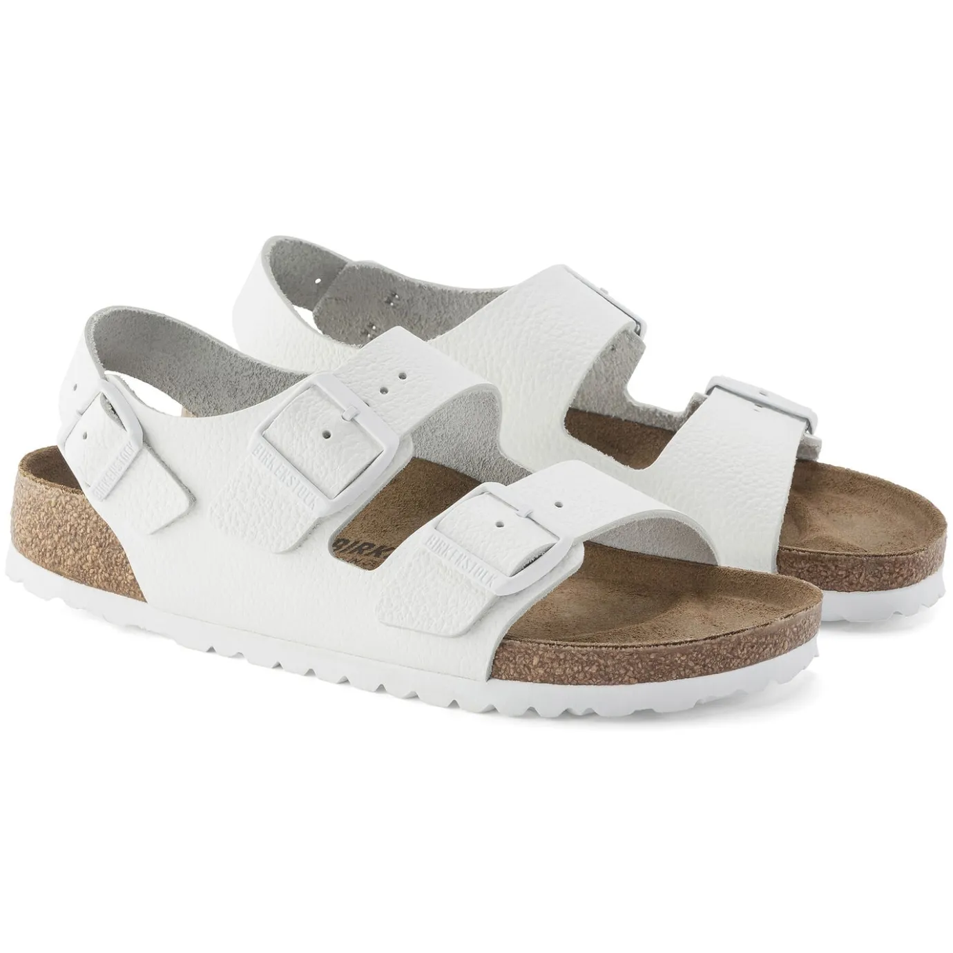 Birkenstock Ankle-Strap Sandals<Milano Bs White