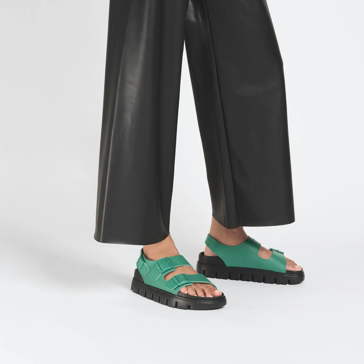 Birkenstock Ankle-Strap Sandals<Milano Chunky Digital Green