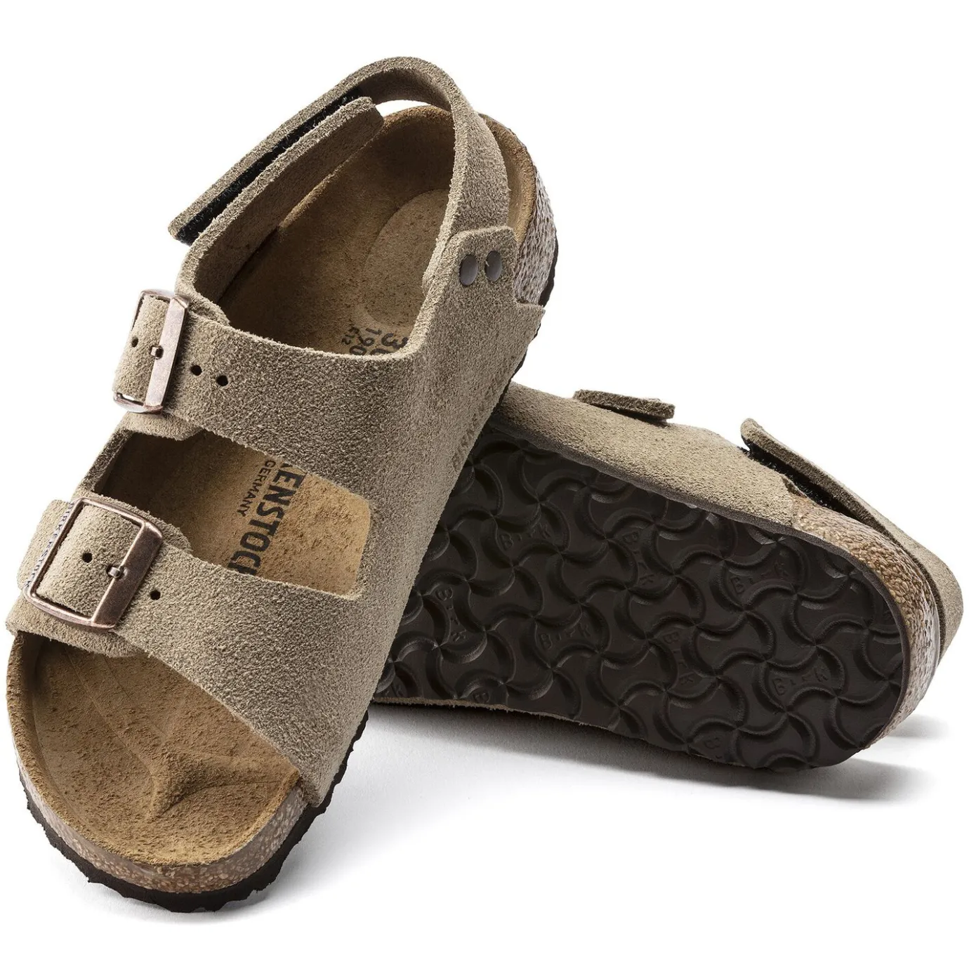 Birkenstock Strap Sandals<Milano Hl Suede Kids Taupe