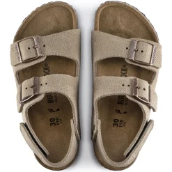 Birkenstock Strap Sandals<Milano Hl Suede Kids Taupe