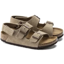 Birkenstock Strap Sandals<Milano Hl Suede Kids Taupe