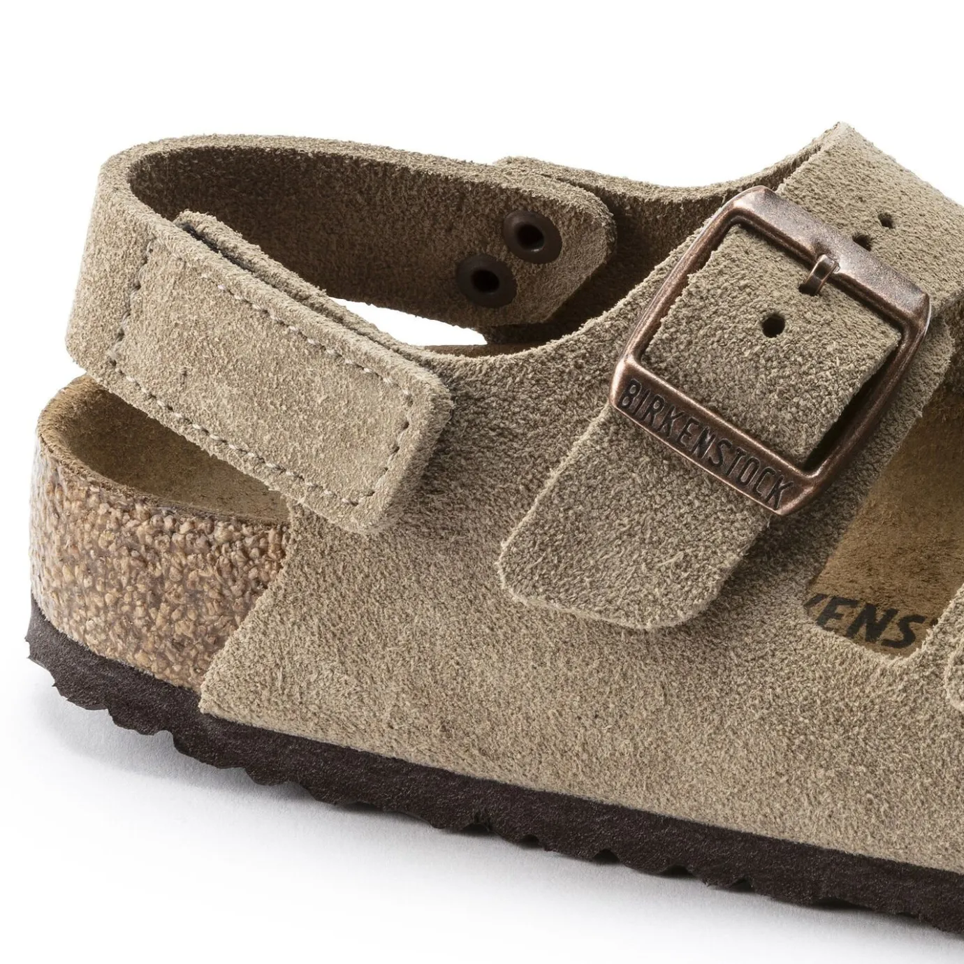 Birkenstock Strap Sandals<Milano Hl Suede Kids Taupe