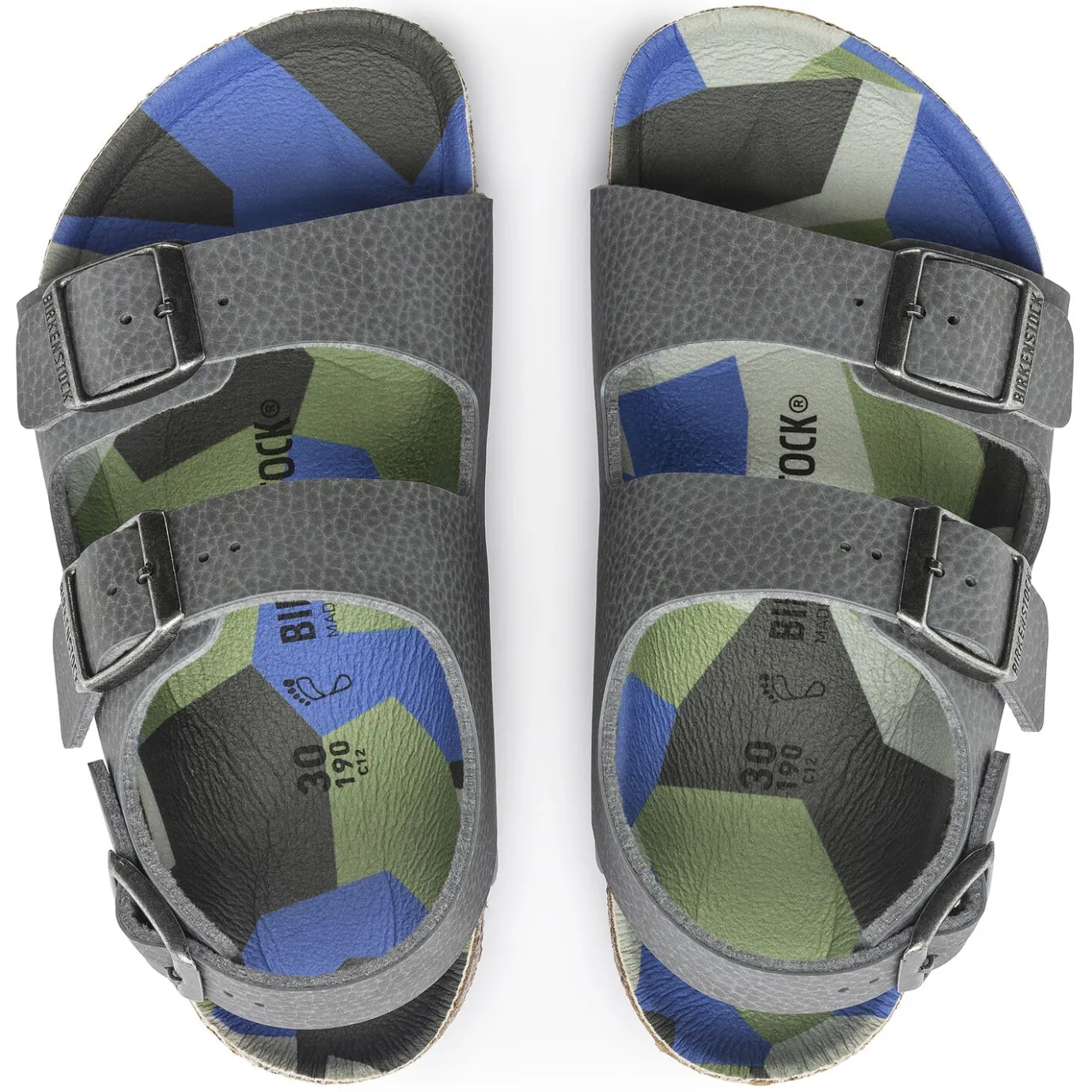 Birkenstock Strap Sandals<Milano Kids Desert Soil Camo Gray