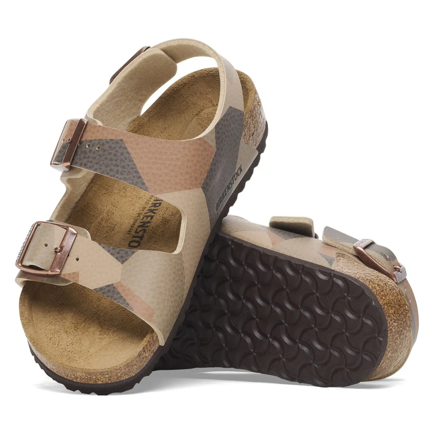 Birkenstock Strap Sandals<Milano Kids Desert Soil Geo Camo Core