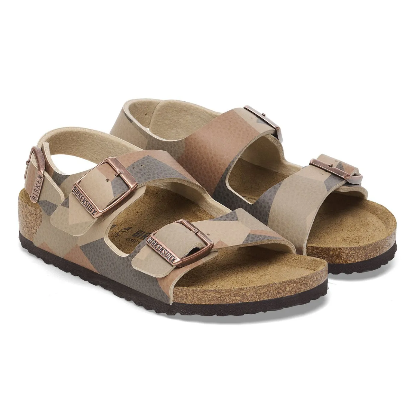 Birkenstock Strap Sandals<Milano Kids Desert Soil Geo Camo Core