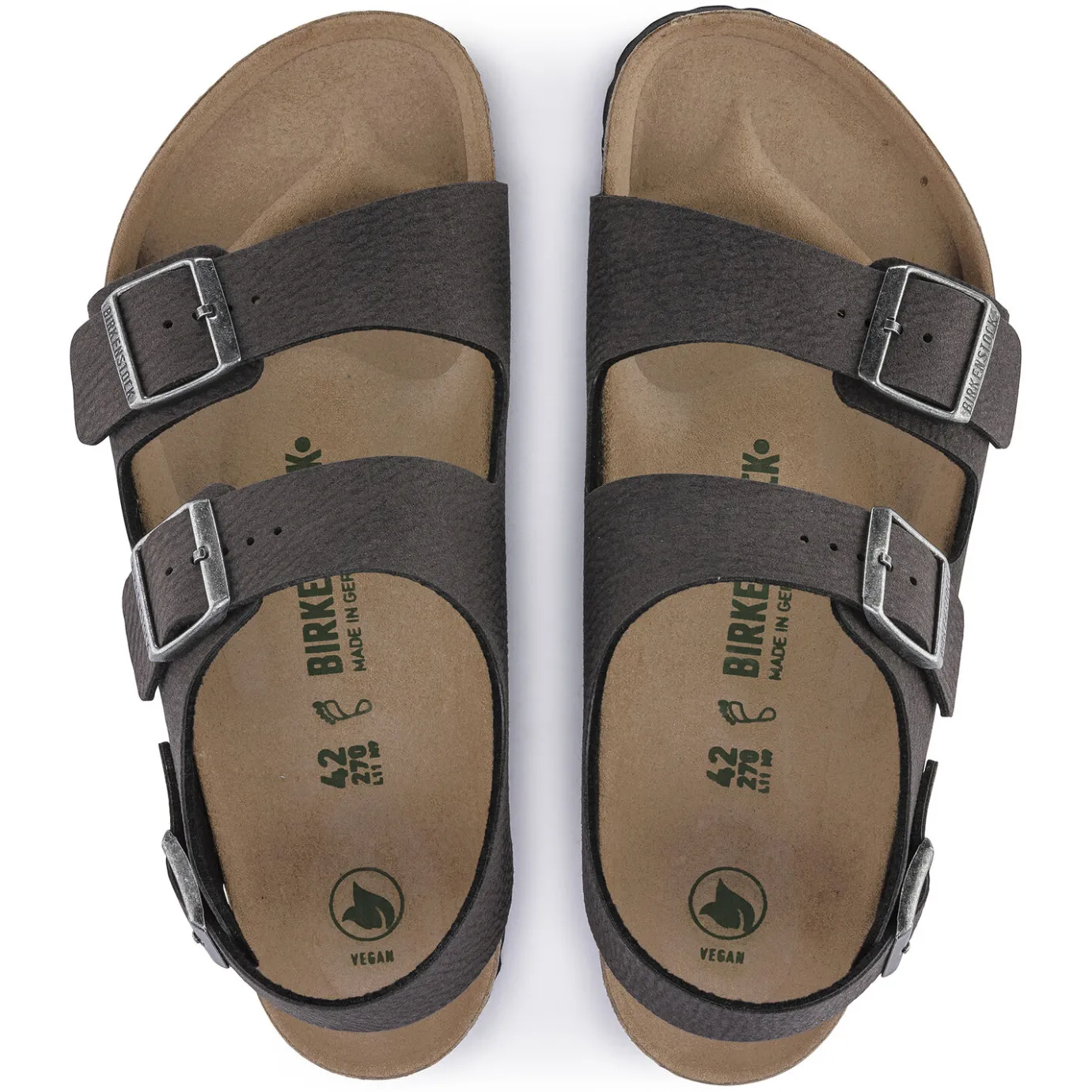 Birkenstock Ankle-Strap Sandals<Milano Vegan Desert Dust Black