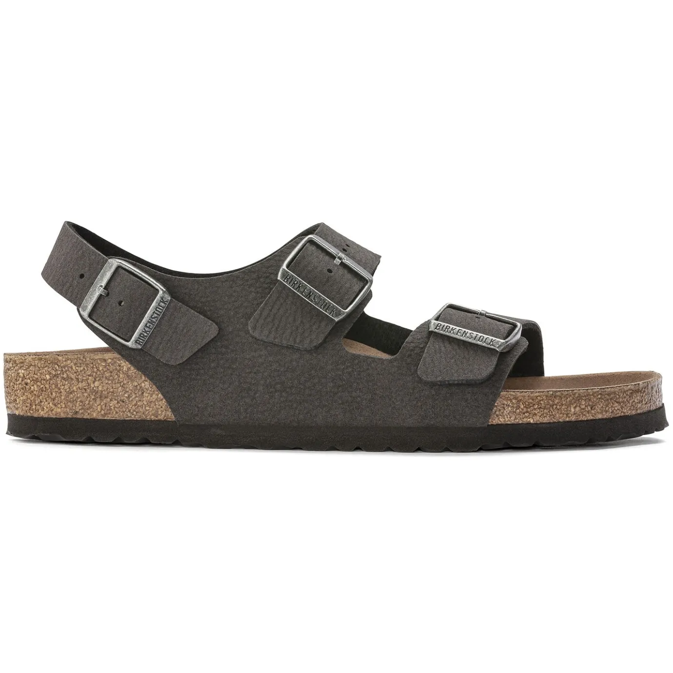 Birkenstock Ankle-Strap Sandals<Milano Vegan Desert Dust Black