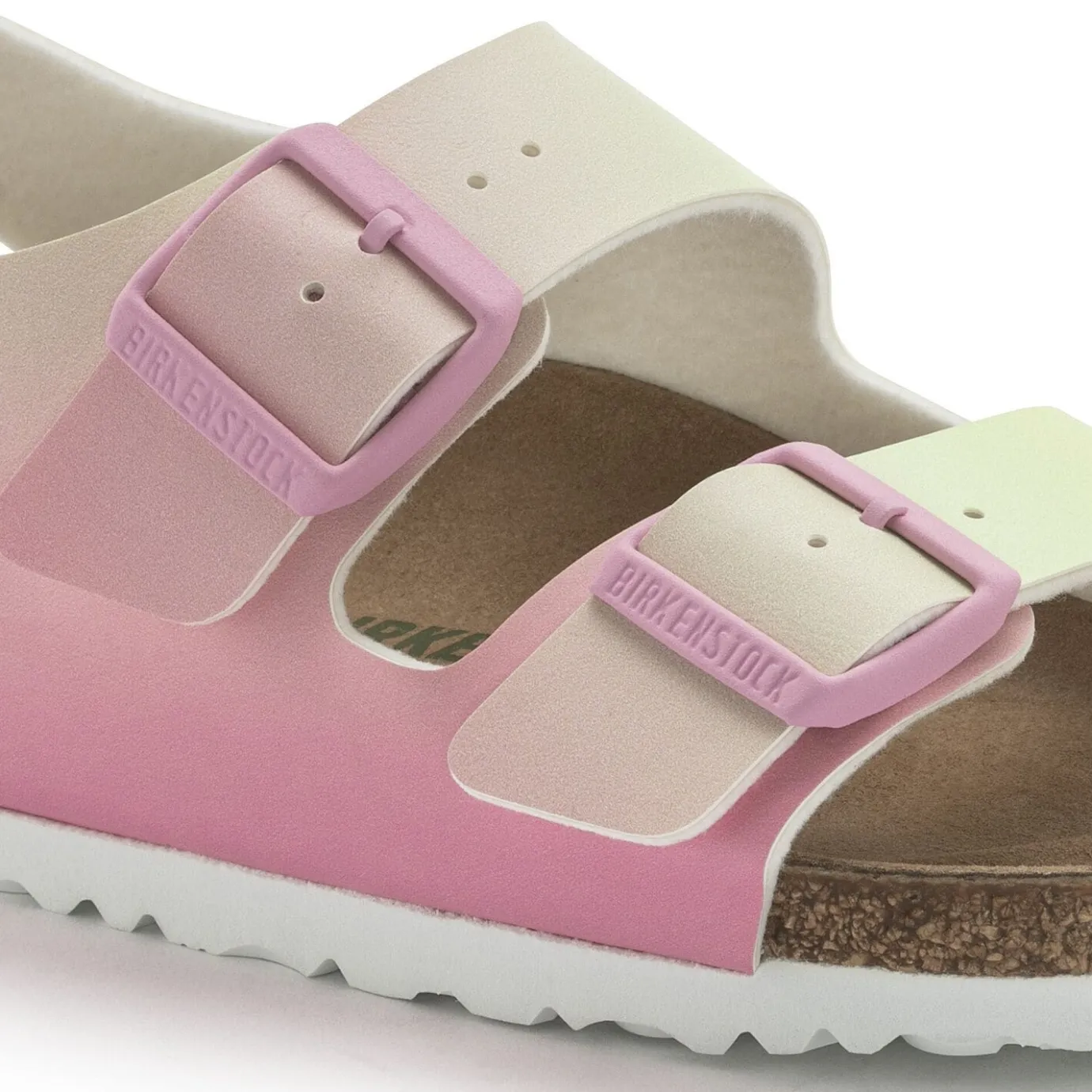 Birkenstock Ankle-Strap Sandals<Milano Vegan Candy Pink/Faded Lime