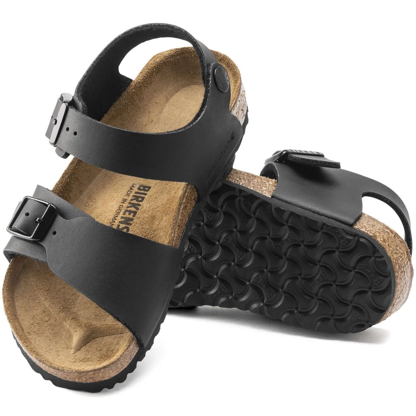 Birkenstock Strap Sandals<New York Kids Black