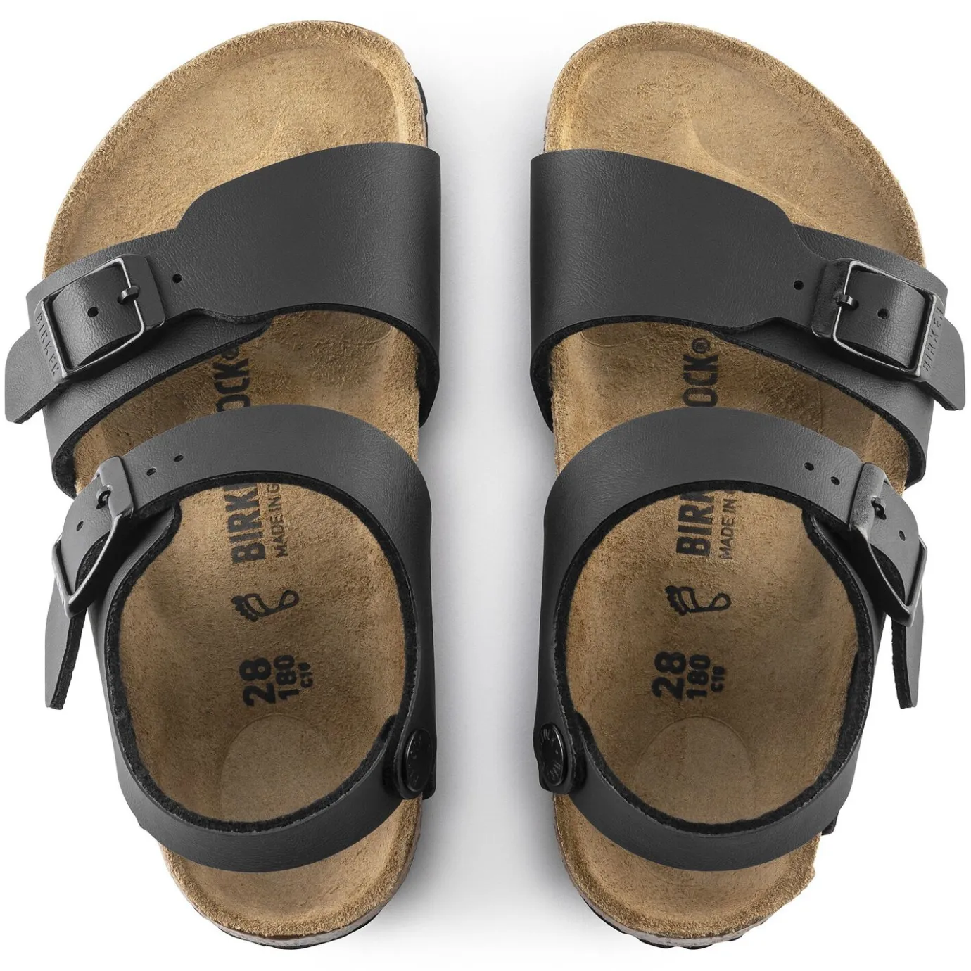 Birkenstock Strap Sandals<New York Kids Black