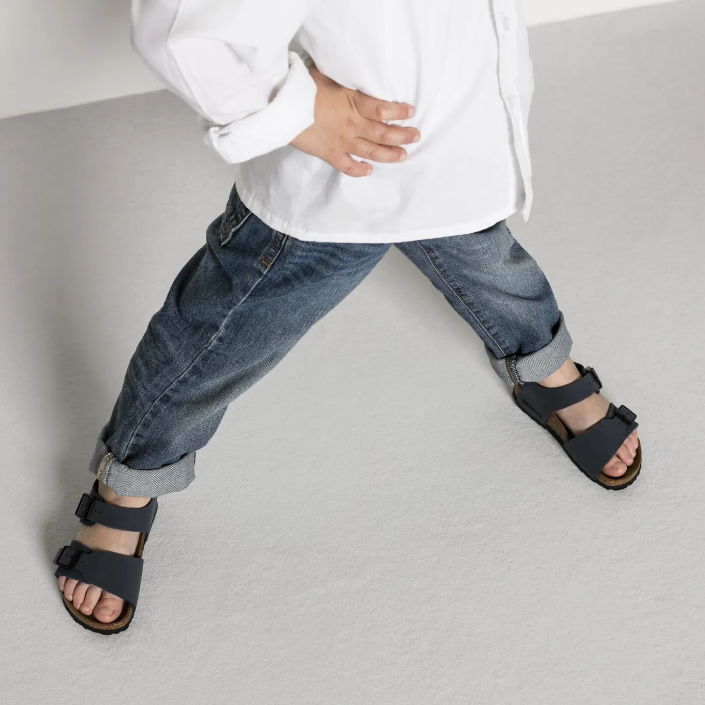 Birkenstock Strap Sandals<New York Kids Navy
