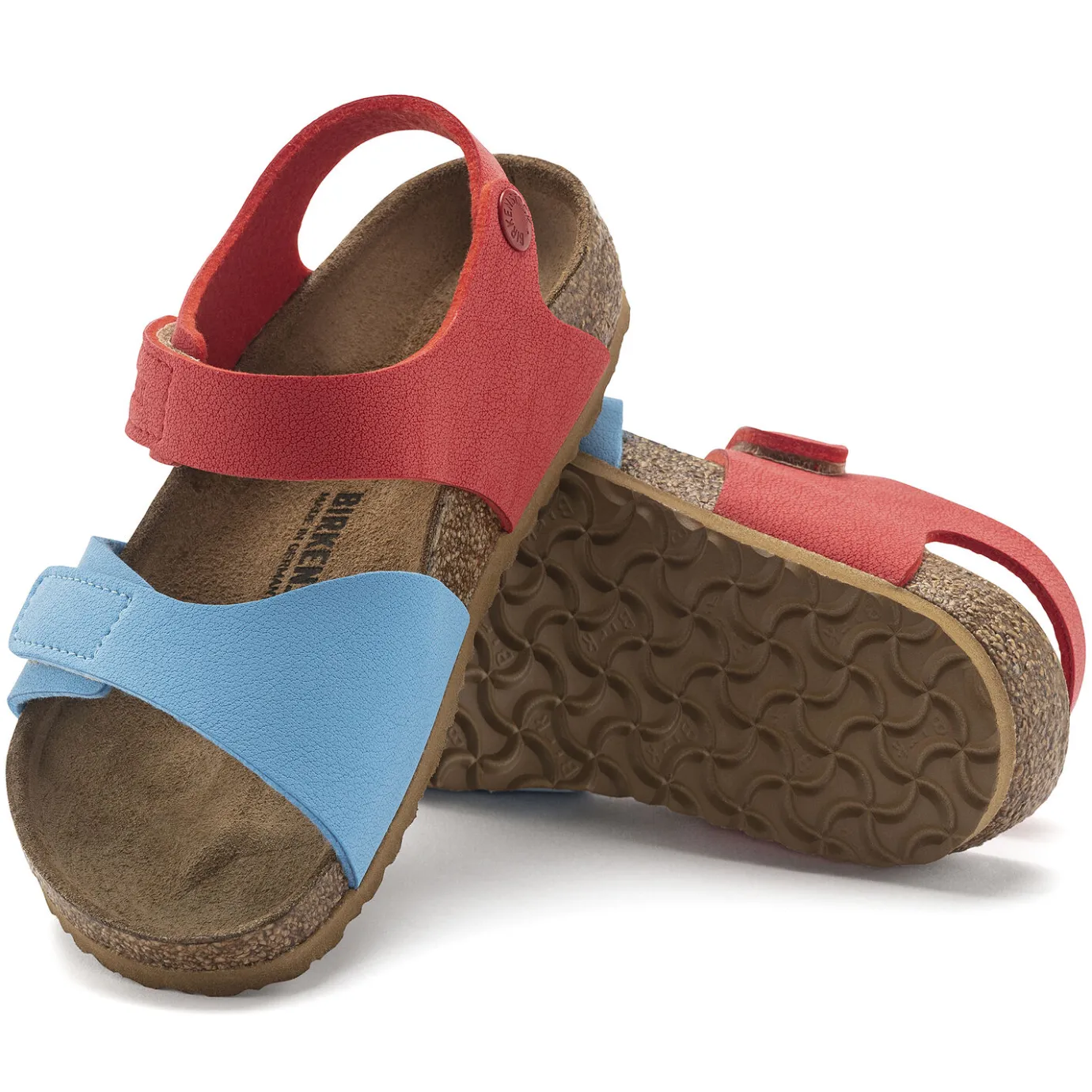 Birkenstock Strap Sandals<Palu Kids Logo Bs Sky Blue/Active Red