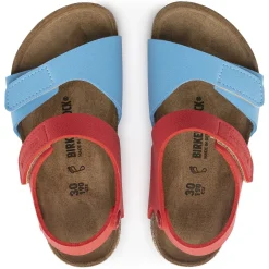 Birkenstock Strap Sandals<Palu Kids Logo Bs Sky Blue/Active Red