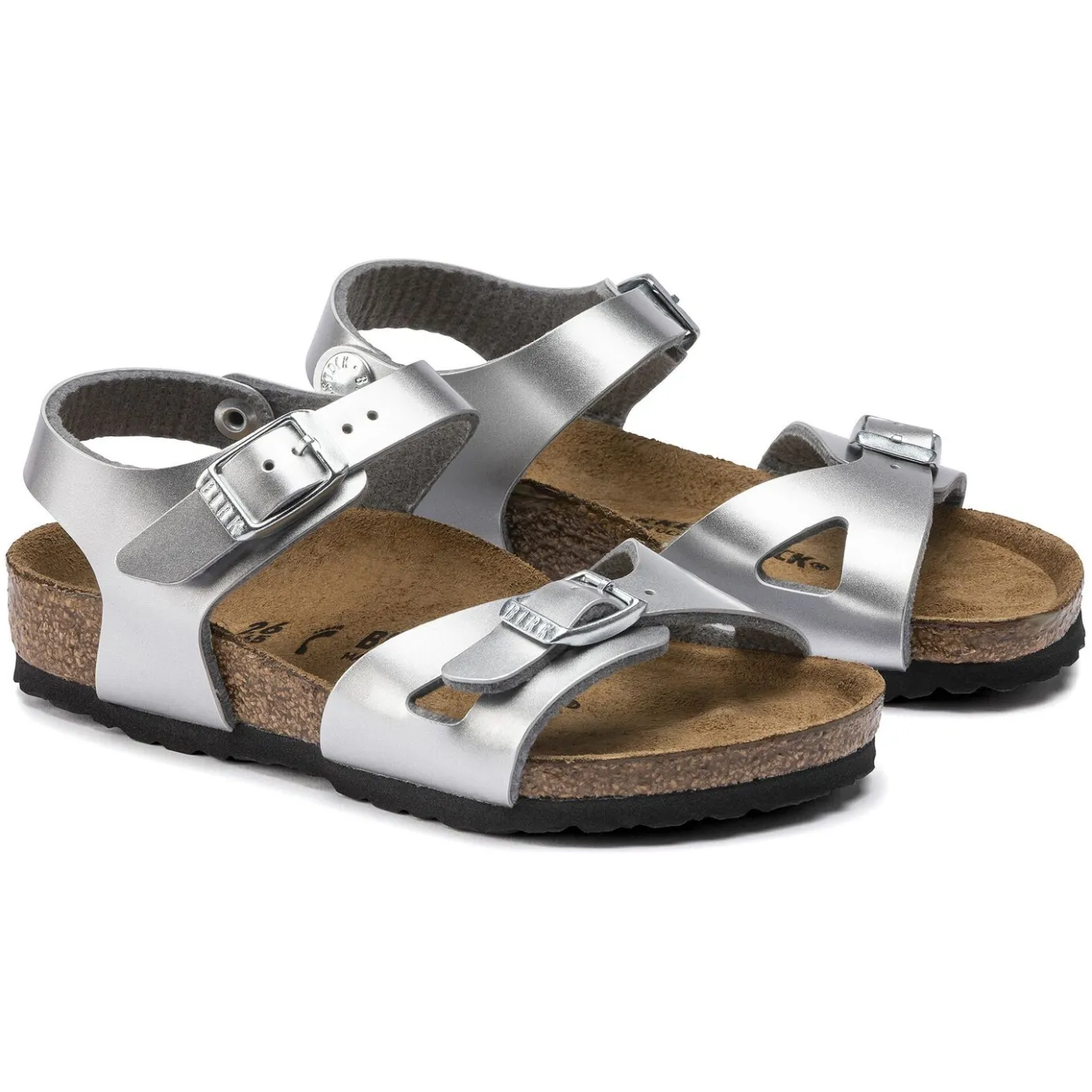 Birkenstock Strap Sandals<Rio Kids Electric Metallic Silver