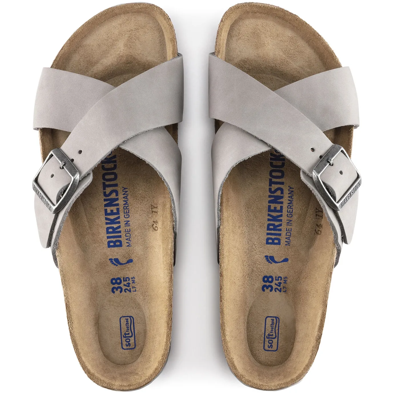 Birkenstock Two-Strap Sandals<Siena Soft Footbed Dove Gray