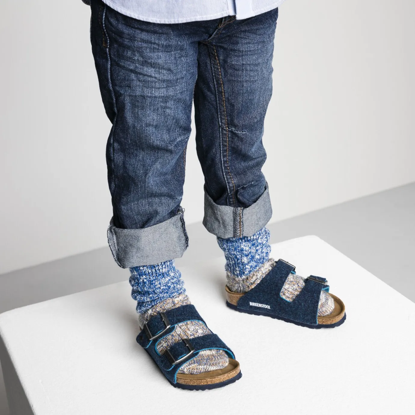 Birkenstock Socks<Slub Block Kids Skydiver