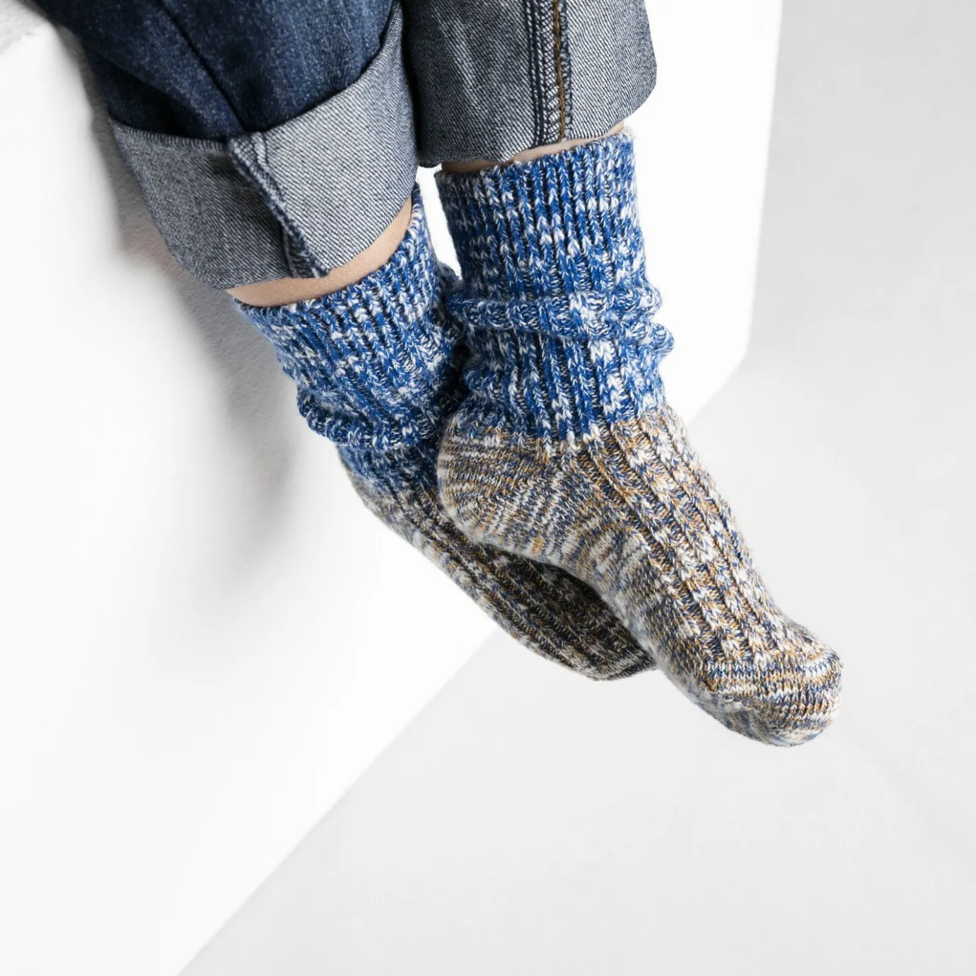 Birkenstock Socks<Slub Block Kids Skydiver