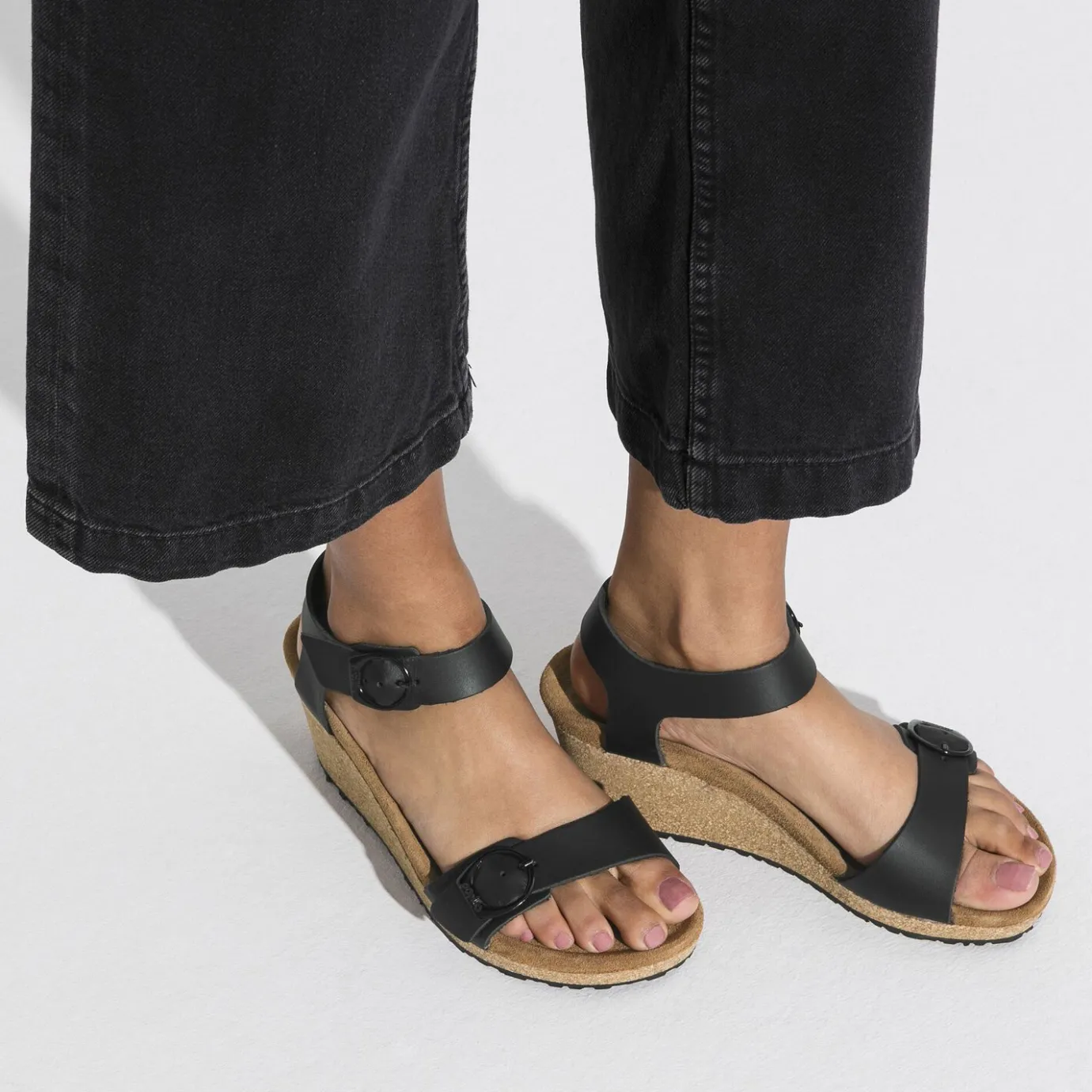 Birkenstock Two-Strap Sandals<Soley Black
