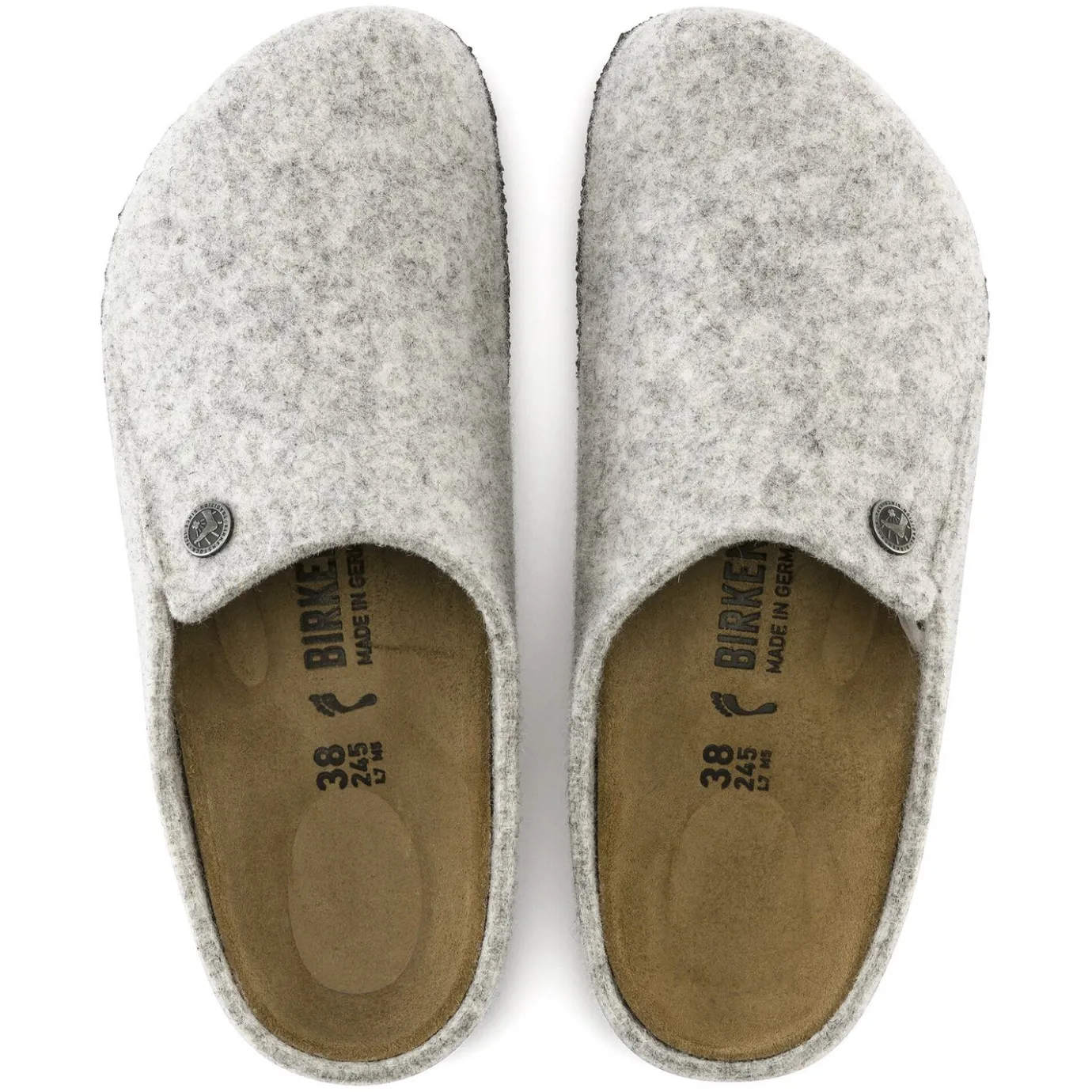 Birkenstock Slippers<Zermatt Light Grey